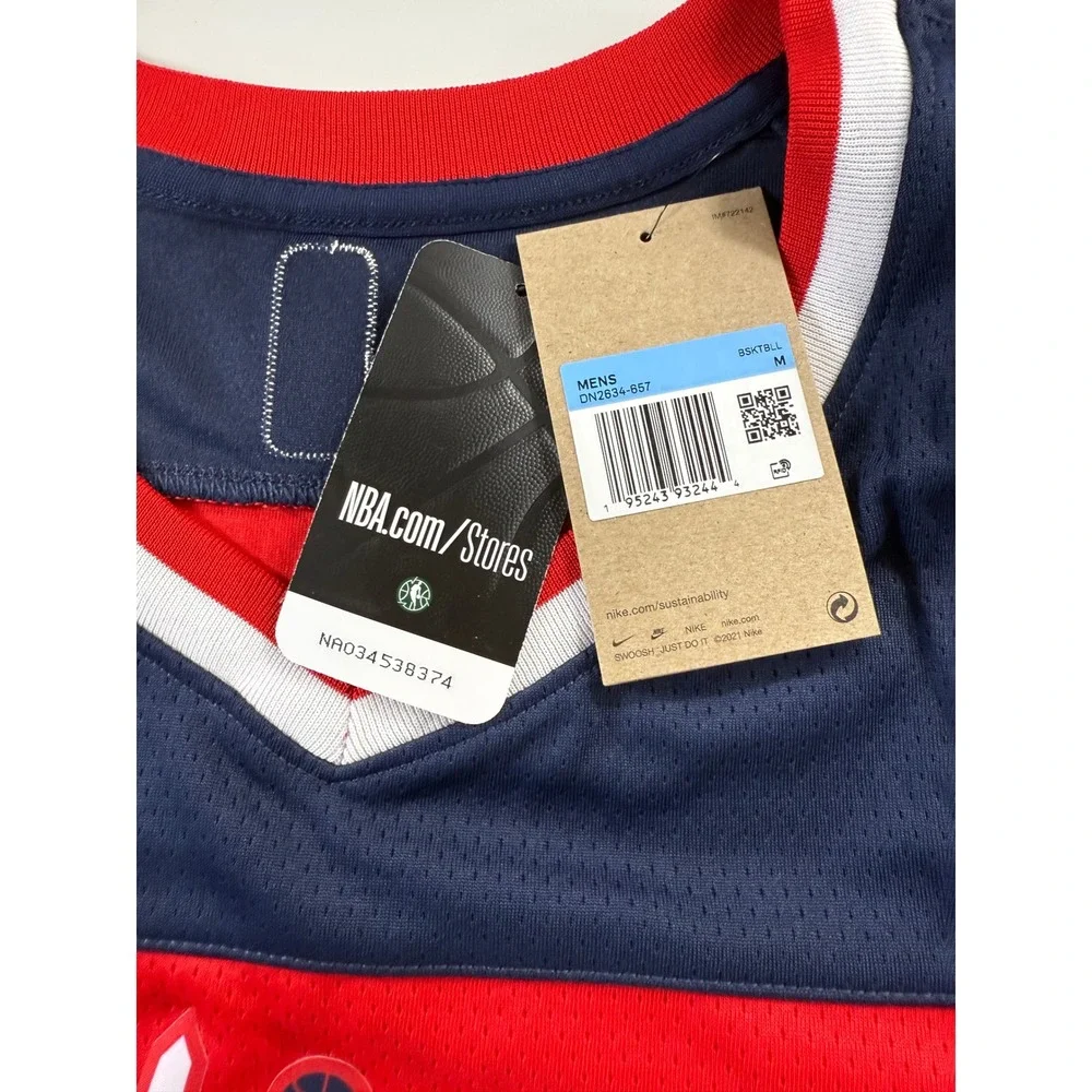 Nike Washington Wizards NBA Dri Fit Swingman Icon Jersey Mens Red White Blue Med